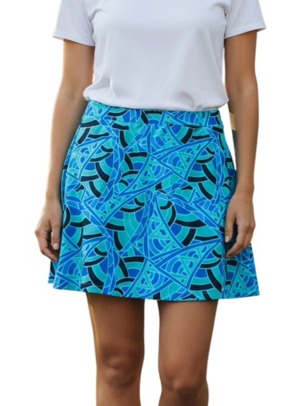 BANANA BOAT: Colorful Blue Swim Skort - Size XXL